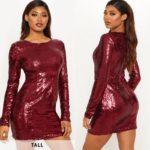 Bordoopunane litritega peokleit Zanna