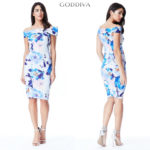 Avatud õlgadega lilleline pliiatskleit Gertie