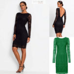 Bodyflirt boutique avara seljaga roheline pitsiline kleit Sabrina