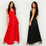 Laieneva seelikuosaga must maksikleit Antonia