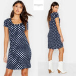 Brave Soul London a-lõikeline täpiline kleit Ariana