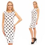 Valge-must mummuline midikleit