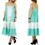 Tikandiga mündiroheline-valge boho stiilus viskooskleit