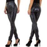 Gold SK nahaimitatsiooniga sädelevad mustad püksid