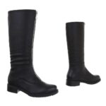 Eest lukuga mustad soojendatud saapad