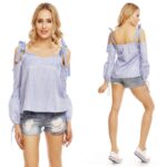 Voyelles paeltega helesinine ruuduline viskoospluus