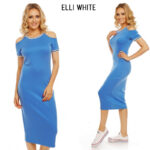 Elli White avatud õlgadega sinine vabaajakleit