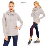 Sublevel suure kraega helehall soe sweatshirt