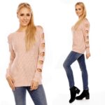 Luzabelle vanaroosa vävi kootud kampsun