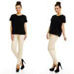 Emma&Ashley lühikeste varrukatega must pluus