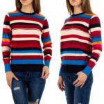 Julie By JCL triibuline kampsun